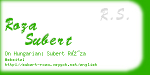 roza subert business card